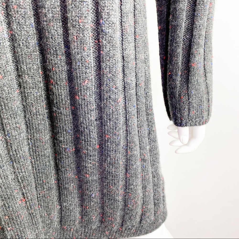 Madewell Coal Gray DONEGAL Rolled Mock Neck Dress - Picture 7 of 11